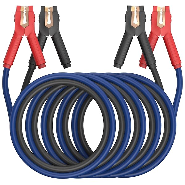 EXTRESPO HEAVY DUTY JUMPER CABLES, 0 GAUGE 25 FEET 1000AMP BOOSTER CABLES, UL LISTED CABLES FOR 12V & 24V CARS, SUVS AND TRUCKS, JUMPER CABLES KIT WITH CARRY BAG, GLOVES, BRUSHES (0 GAUGE 25 FEET)…