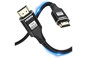 RyzzRooa 96Gbps HDMI Cable 2.2 6FT, 16K@60Hz/8K@360Hz/4K@480Hz, HDMI 2.2 braided Cord Supports HDR10+, DTS:X, VRR, LIP, eARC,