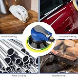 Uten 6" Air Random Orbital Sander Dual Action Pneumatic Palm Sander w/ Speed view 3