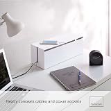 YAMAZAKI 2707 WEB Cable Box White PC-ABS Resin Minimalist 40x15.5x14.5cm view 3