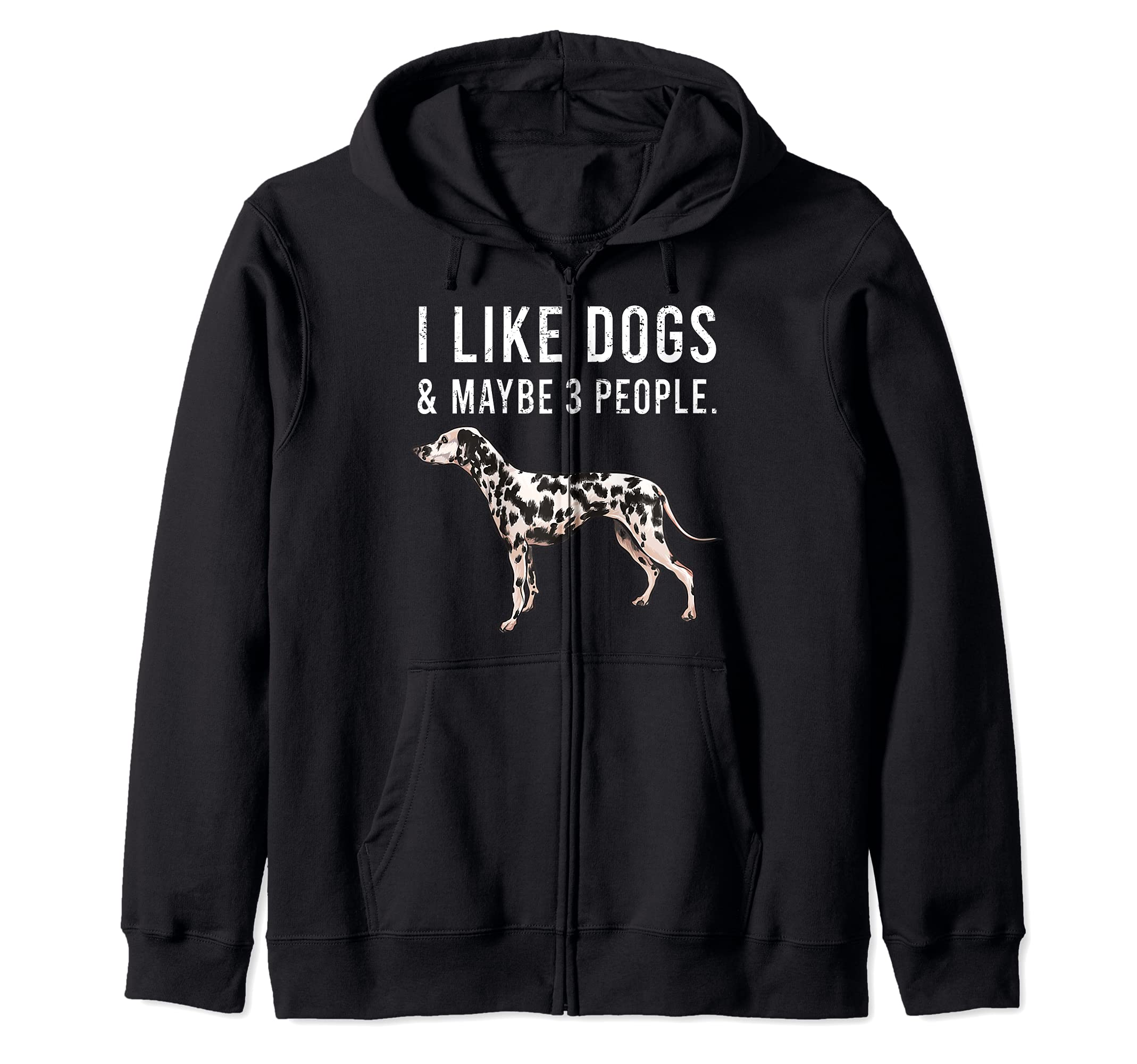Funny I Like Dalmatian Dogs And Maybe 3 People Zip Hoodie