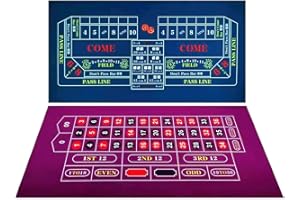 BALIKEN 84x42 Inches Roulette Table Mat & Craps Table Top Casino Felt Professional Grade Mat