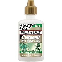 Finish Line Ceramic WET Bicycle Chain Lube 2oz Drip Squeeze Bottle