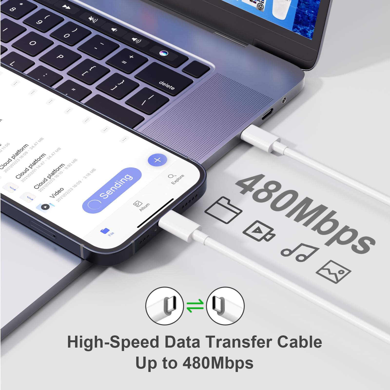 MacBook Ladekabel 67W Mac Book Ladegerät USB C - kompatibel mit MacBook Air MacBook Pro 13 14 15 16 Zoll 2024 2023 2022 2021 2020, M1 M2 M3, iPad und mehr (Schnell Netzteil mit 2,0 m Ladekabel)