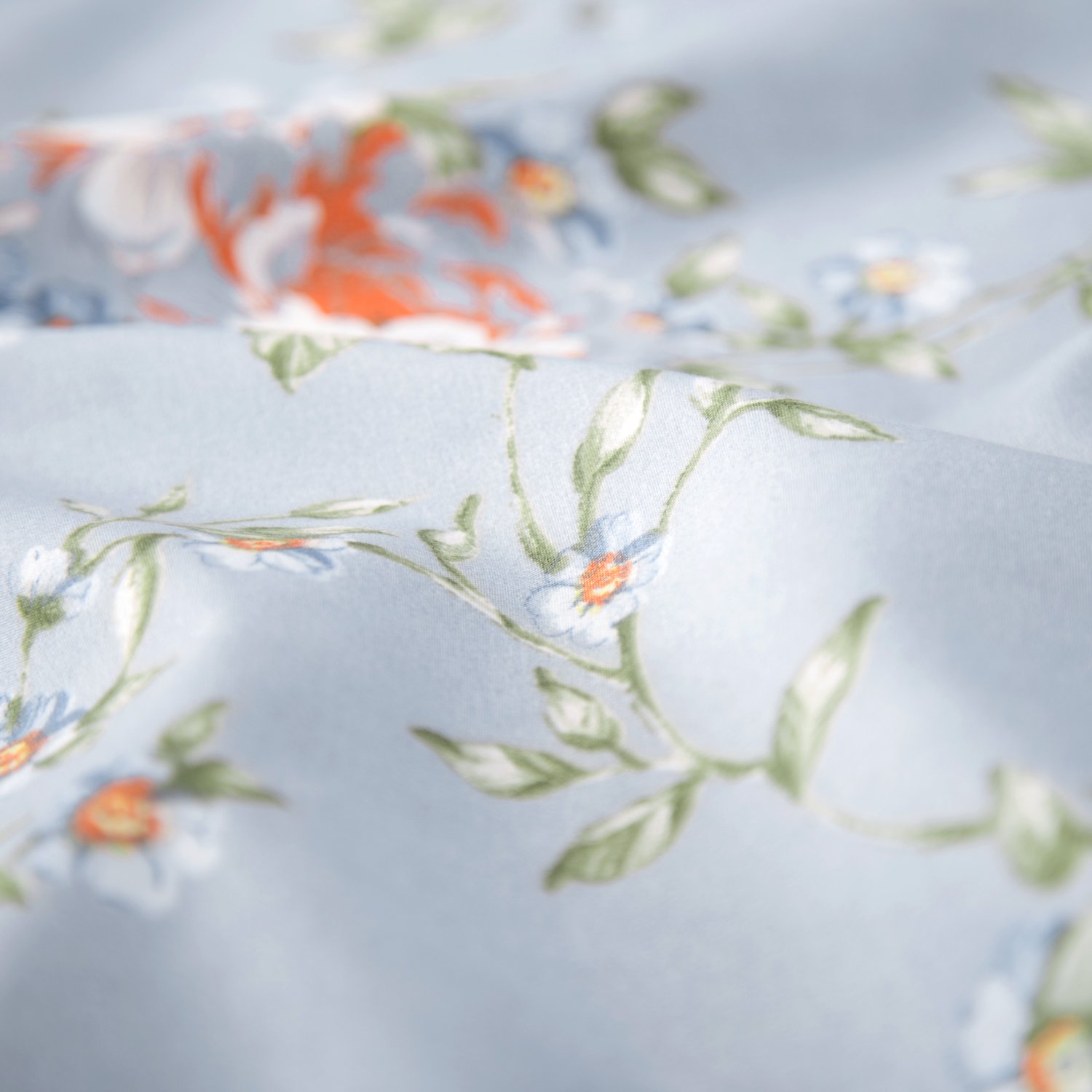 Bedsure Flower Bedding Set Printed Duvet Cover Set with Zipper Closure-White Floral Design,Full/Queen (90\