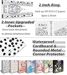 3 Ring Binder Organizer, 2 Inch Three Ring Binders