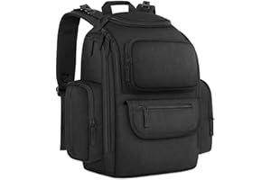 Mancro Diaper Bag Backpack, Multifunctional Dad Diaper Bag with 2 Side Insulated Pockets, Travel Water Resistant Baby Diaper Backpack for Men Women with Stroller Straps, Black