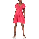 Amazon Essentials Women's Surplice Dress (Available in Plus Size)