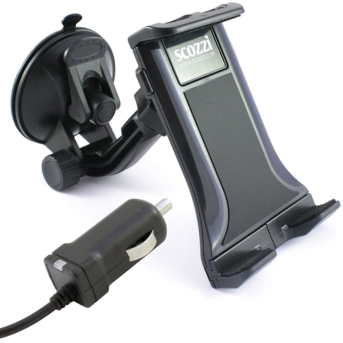 scozzi 360° KFZ Halterung + USB C Auto Ladekabel mit 2400mAh für [Microsoft Lumia 950/950 Dual SIM / 950 XL / 950 XL Dual SIM