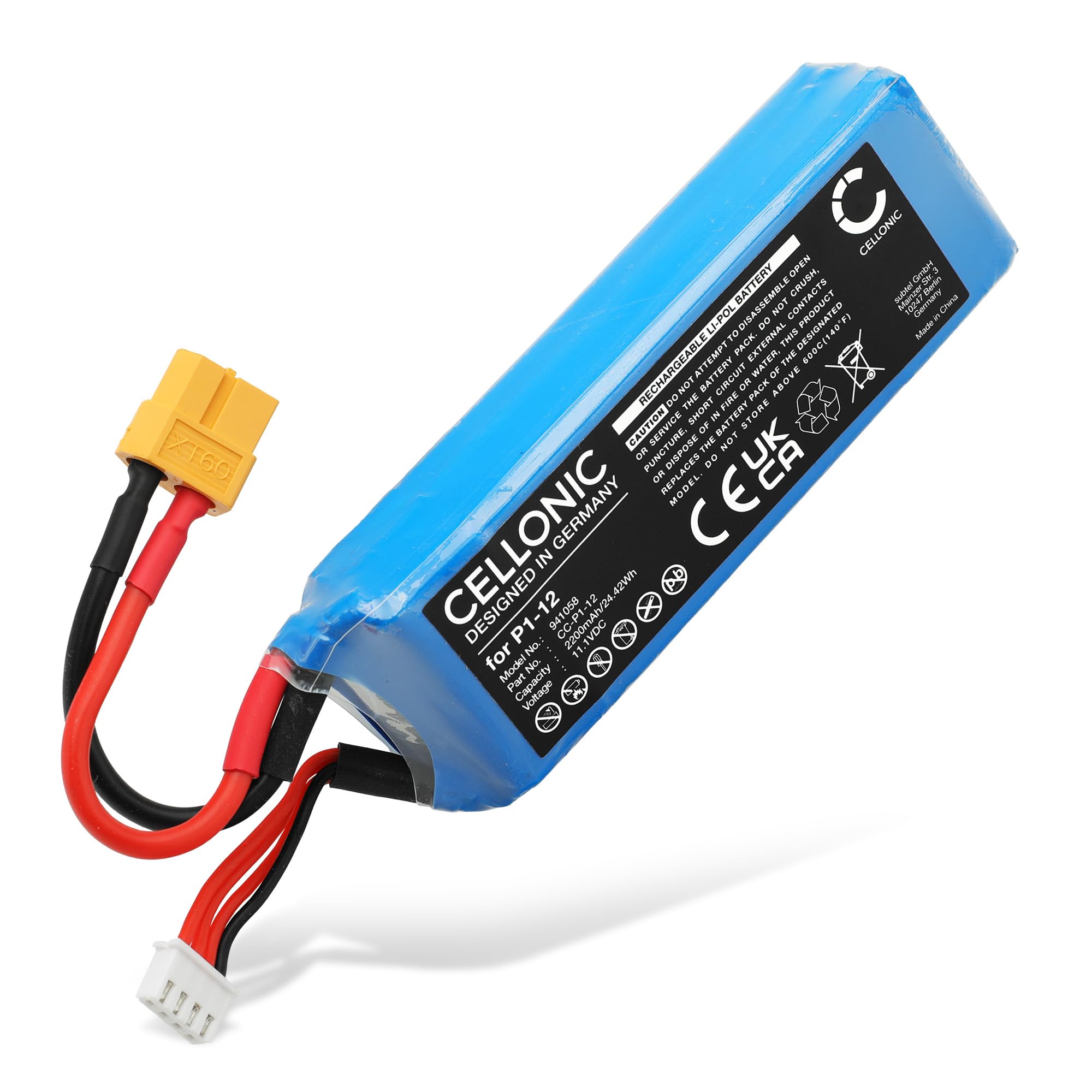 CELLONIC 1x Battery for Drone Compatible with DJI Phantom 1, FC40, P1-12 - (2200mAh, 11.1V)