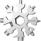 Desuccus 18-in-1 Snowflake Multi Tool, Stainless Steel Snowflake Bottle Opener/Flat Phillips Screwdriver Kit/Wrench, Durable 