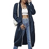 ELESOL Women Casual Zip up Fleece Hoodies Tunic Sweatshirt Long Hoodie Jacket S-XXXL