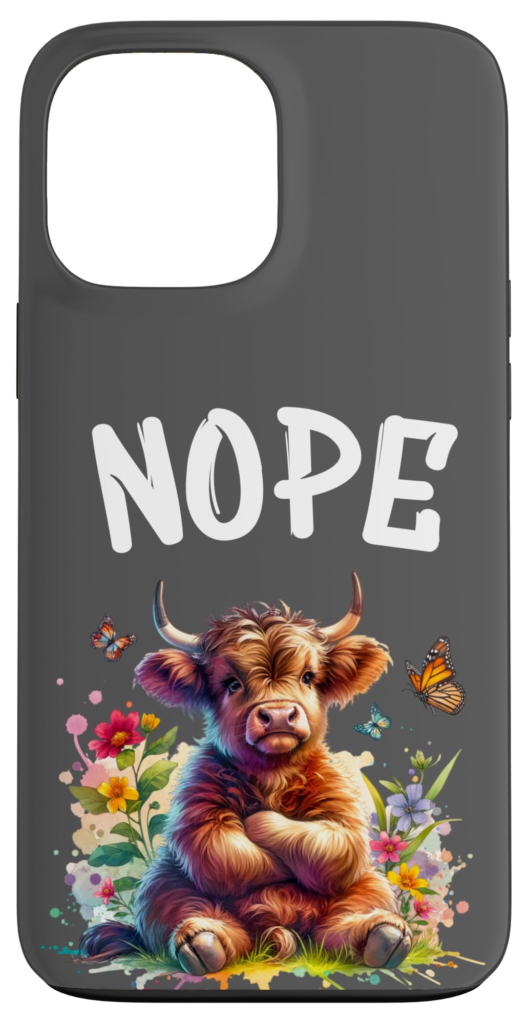 Nope Scottish Breed Highland Cow for pet and animal lovers Case for iPhone 13 Pro Max