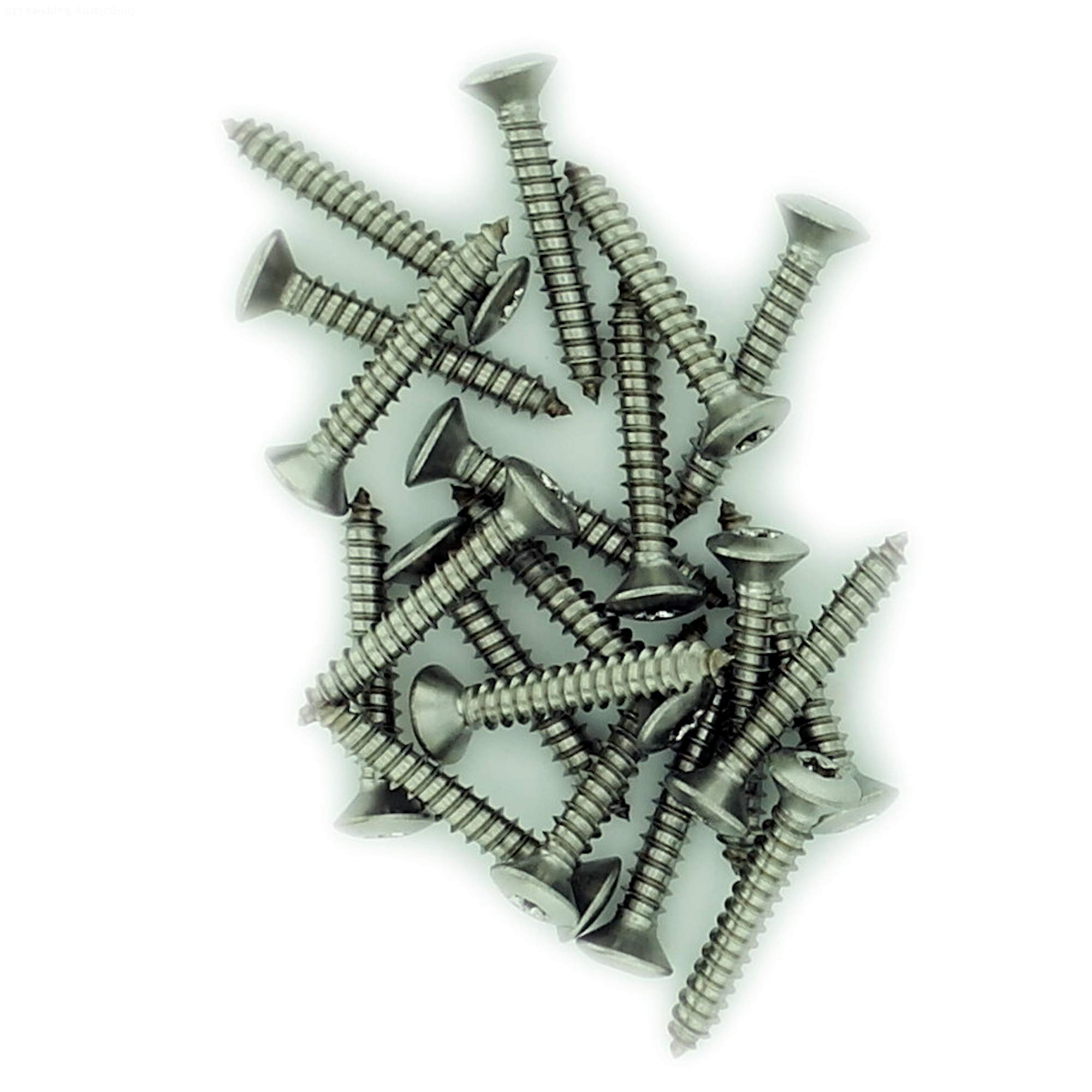 No.10 x 0.875 (4.8mm x 22mm) TX Raised Countersunk Self-Tapping Screw - Stainless Steel (A2) (Pack of 20)