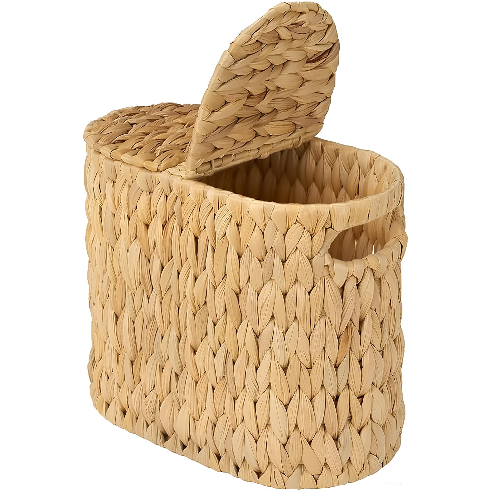 Photo 1 of Storage Basket With Lid, Handwoven Multi-Size Organizer for Bathroom, Kitchen & Home