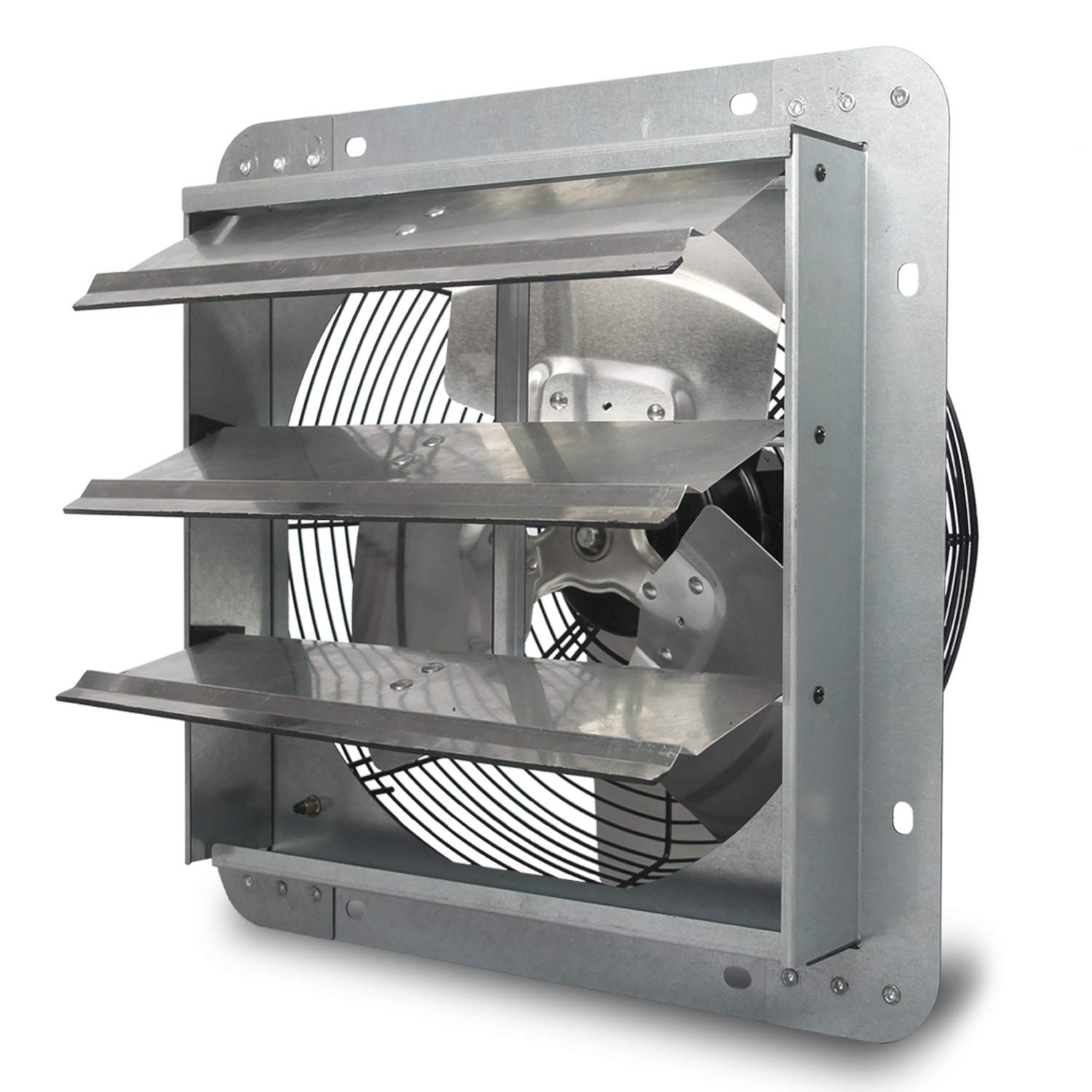 JPOWER 12 Inch Shutter Exhaust Fan Wall-Mounted Attic Ventilation Fan, Upgraded Version, 1800CFM,ETL Safety Listed