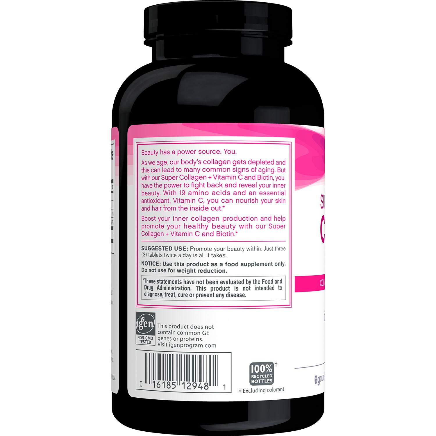Super Collagen Super Collagen + C Supplement (360Count), 360Count (Packaging may Vary) : Grocery & Gourmet Food