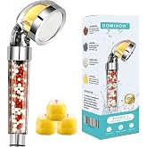 Vitamin C Shower Head with Handheld, High Pressure Shower Head with Filter | Hard Water Softener, Water Saving Spray Handheld Showerheads with 3 Balms, Base for Dry Skin , Hair