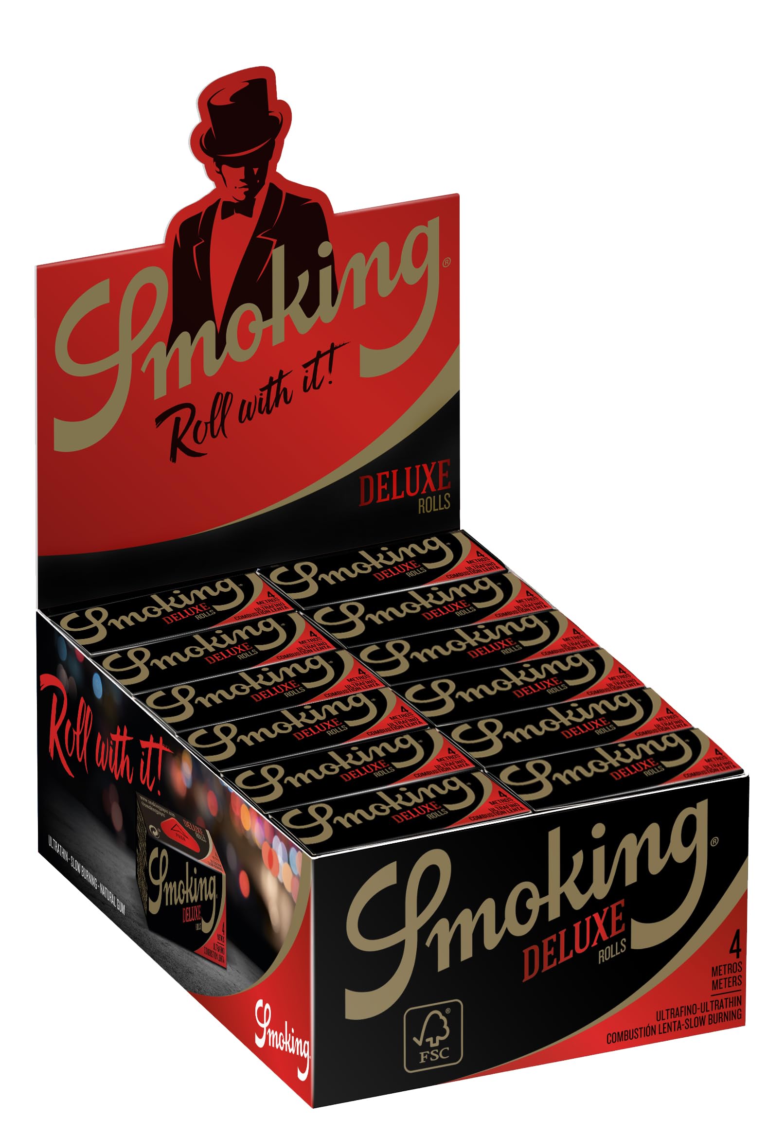 Smoking Deluxe Rolls Box of 24 Rolls