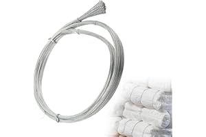 lukar 100 Roll Bailing Wire 14 Gauge, 14 Ft Galvanized Steel Wires Bulk Bundle Single Loop, 2mm Bendable Baling Wire for Wrapping Tie Cardboard, Paper, Textiles, Plastics
