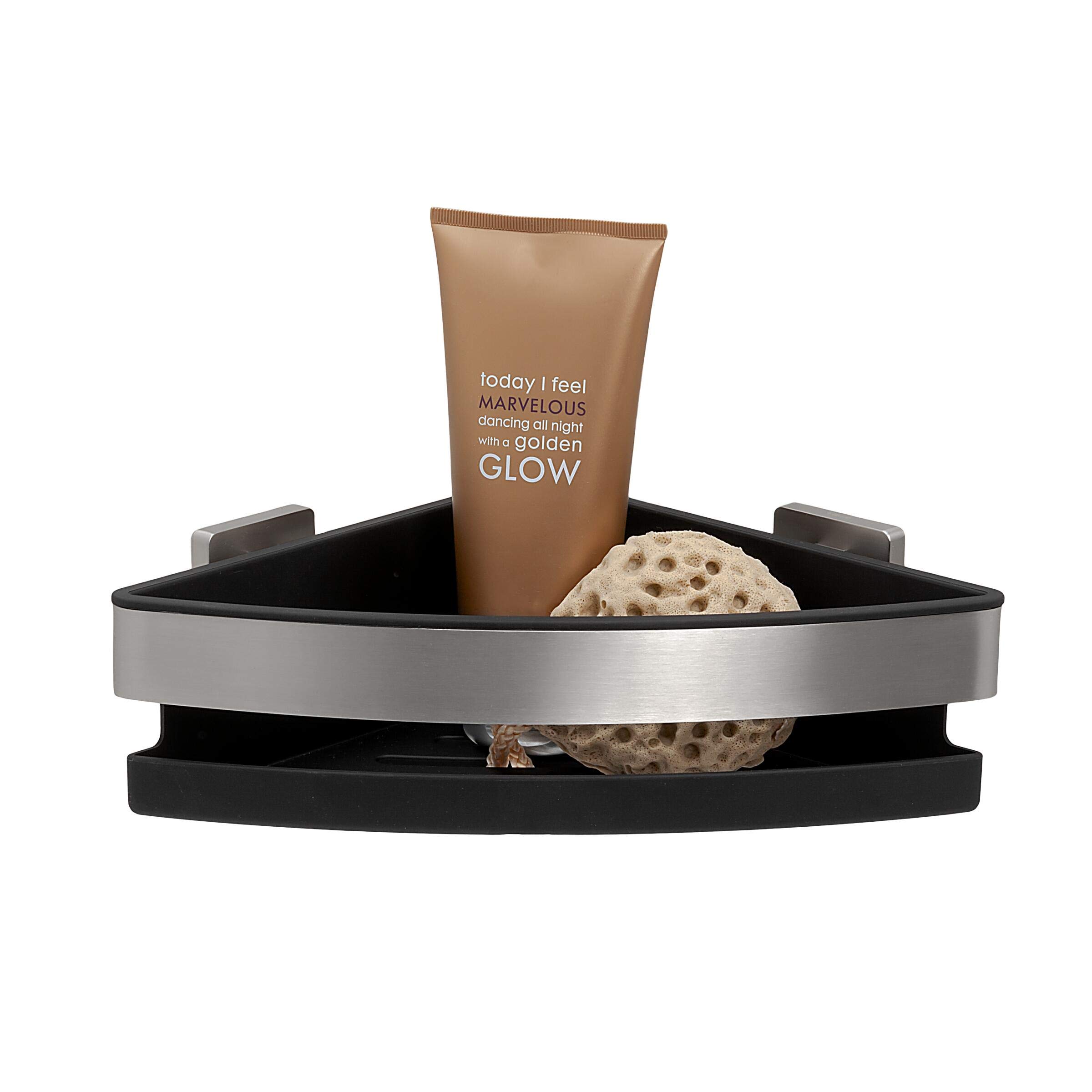 Tiger Dock Shower Basket, Stainless Steel Brushed, 22 x 8 x 22 cm