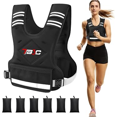 Adjustable Weighted Vest 11-20 Lbs – Neoprene Black For Men Women Running Training