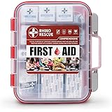 RHINO RESCUE 350 Pieces OSHA All-Purpose First Aid Kit, Home & Office Professional Medical Supplies, Ideal for Emergency, Sch