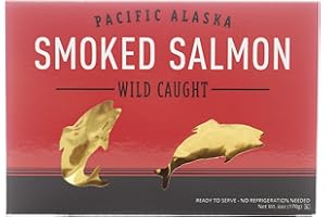 SeaBear - Gorgeous Red and Gold Box Pacific Alaska Smoked Salmon - 6 oz