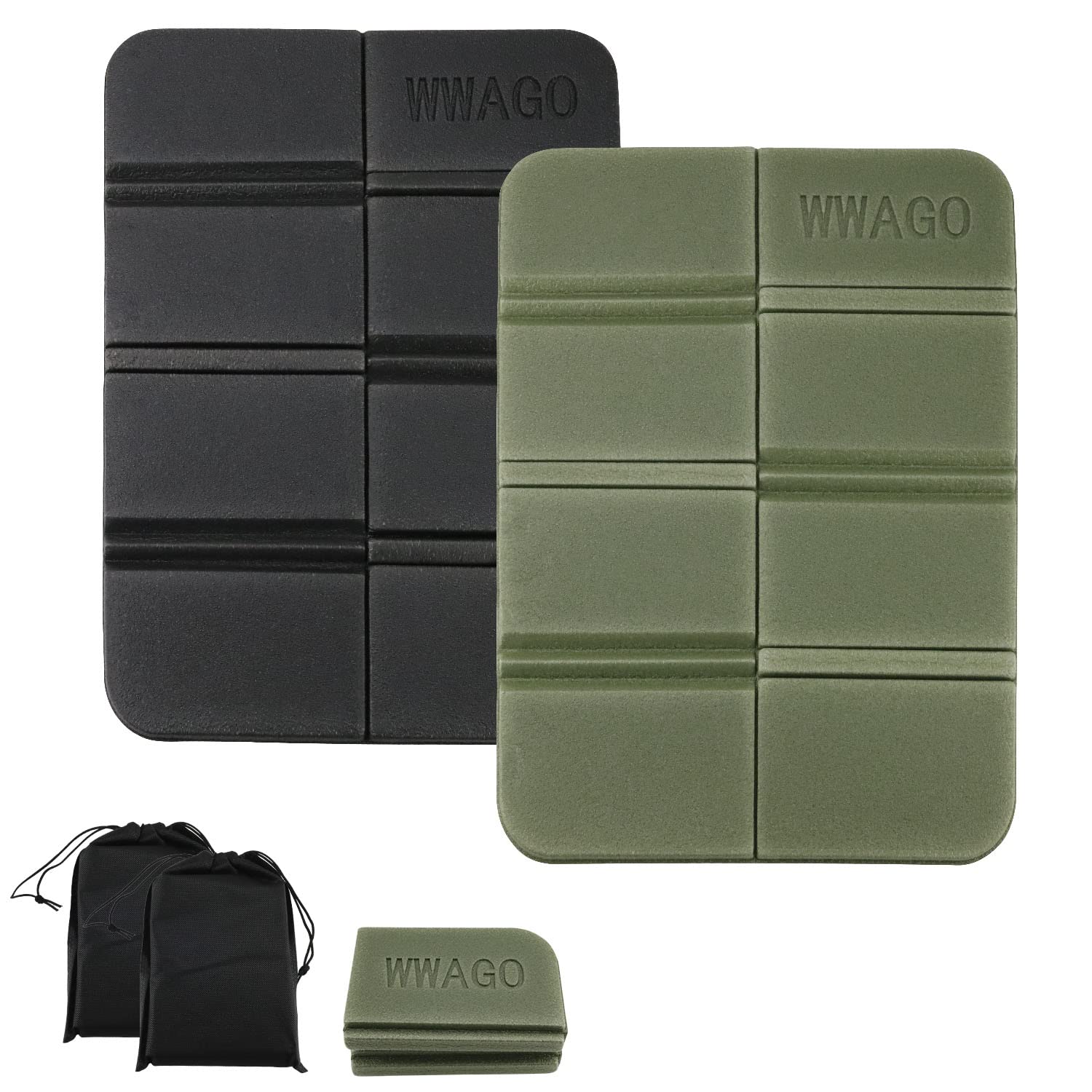 TYFYH 2Pcs Folding Foam Sit Mat Waterproof Hiking Seat Pad Portable Seat Cushion Mat Insulated Portable Seat Cushion Mat,for Outdoor Walking Camping Picnic Park