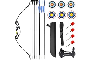 MOYUJIAN 40" Archery Set,Youth Bow and Arrow Set, Suitable for Beginners and Teenagers in Archery, Adjustable from 10-15 Pounds, Suitable for Training and Improving Archery Skills in Various Scenarios