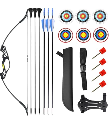 thumbnail interactive-video image 1 of Moyujian Children's Bow And Arrow Set - Adjustable Recurve Bow For Kids Ages 5-15 1 of 11