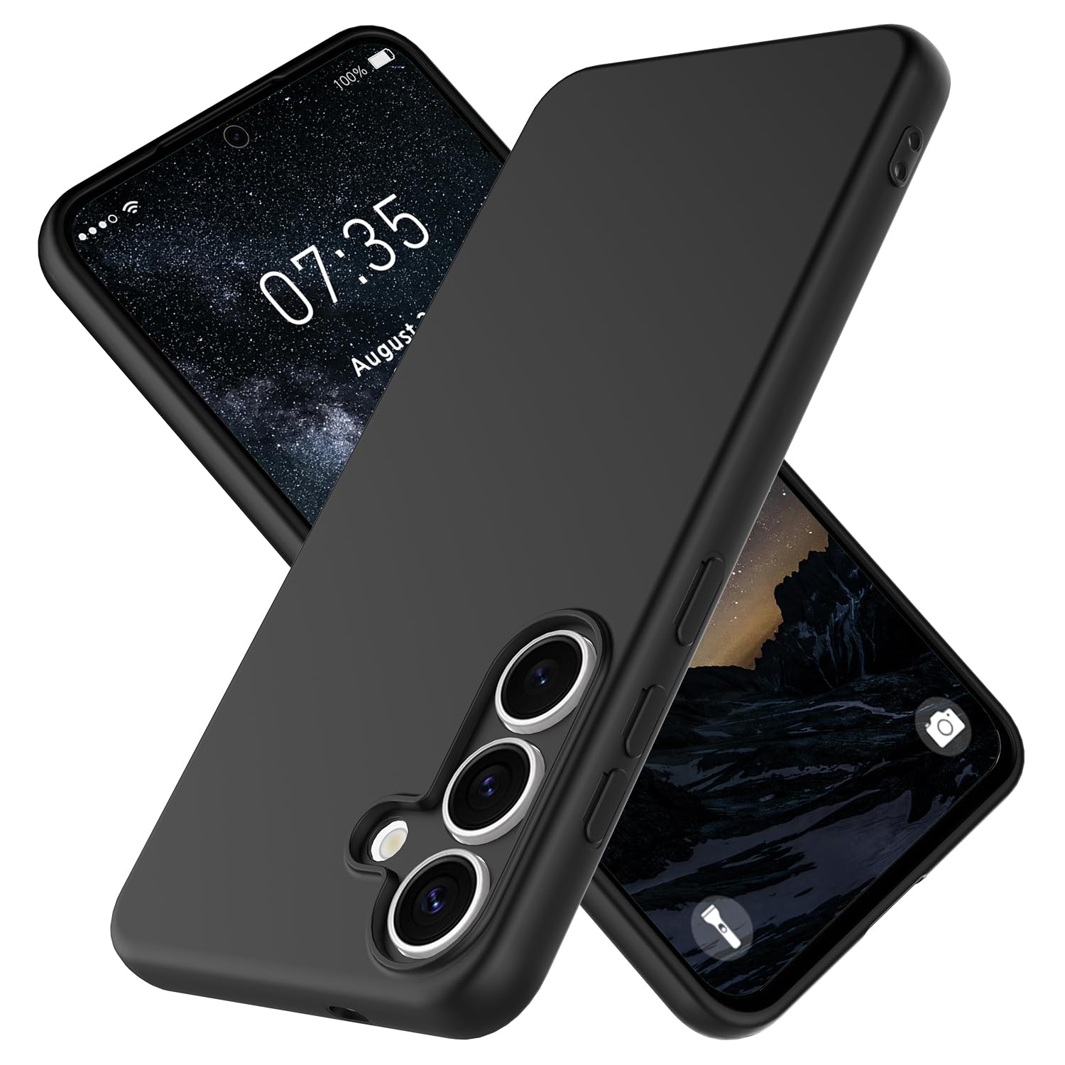 Taneny Silicone Case for Samsung Galaxy S25 FE, Durable and Stylish Drop Tested Soft Silicone Gel Rubber Slim Fit Shockproof Protection Phone Cover for Samsung Galaxy S25 FE 5G (Black)