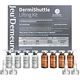 JEU'DEMEURE DermiShuttle Lifting Kit - Anti Aging Serum, Face Serum for Firming, Anti Wrinkle, Skin Elasticity, Hydrating with Collagen, Peptides, Korean Skincare (8 Weeks)