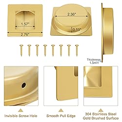 Malimali 2-3/4 Inch Recessed Finger Flush Pulls for