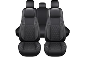 yotruth Seat Covers for 2015-2024 Ford F150 SuperCrew & 2017-2024 F250/F350/F450 Super Duty Crew Cab | Custom-Fit Full Set with Center Console Cover | Durable & Stylish(Black)