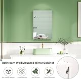 Dripex Single Door Bathroom Mirror Cabinet White 40x60cm Wall Mounted view 6