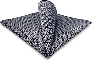 S&W SHLAX&WING Pocket Squares for Men Patterned Blue White Yellow Red for Wedding Business