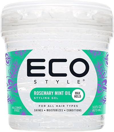 Eco Style Rosemary Mint Hair Gel Strong Hold Hydrate Alcohol-Free 473ml