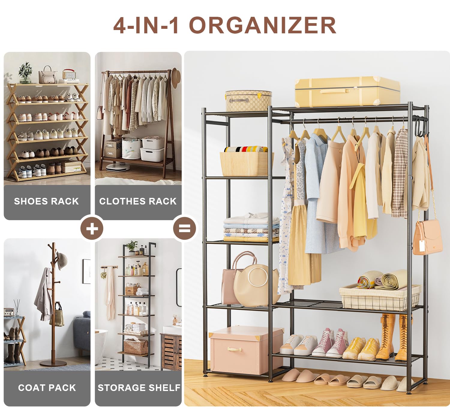 Mua Wardrobe Closet, Portable Clothing Rack for Hanging Clothes, Free ...
