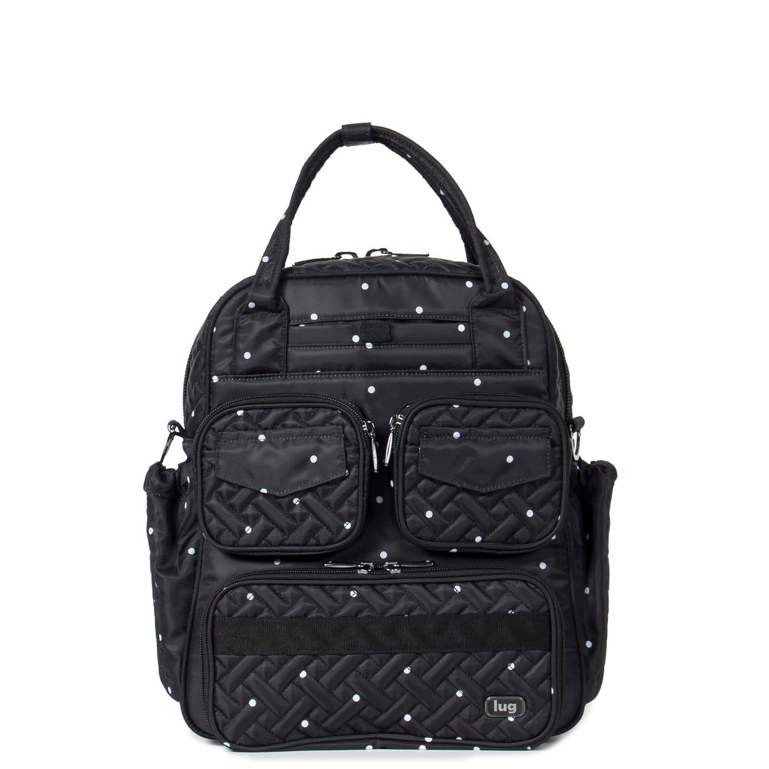 Lug Mini Puddle Jumper Shoulder Messenger Bag, Black Dot, One Size