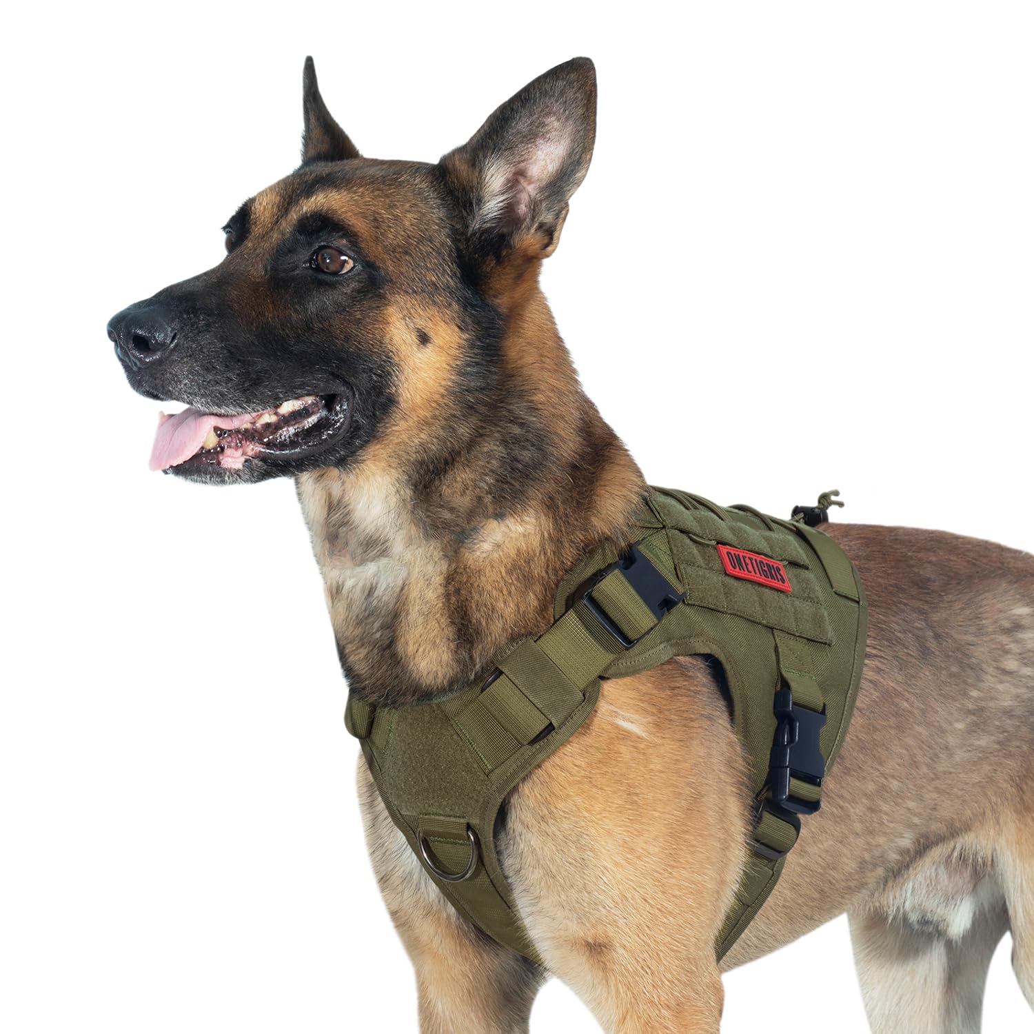 OneTigris Tactical Dog Vest, Service Dog Harness, Molle Loops, 1000D Nylon, Reusable Packaging