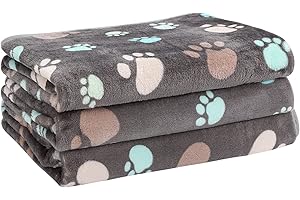 DOONLY 3 Pack Dog Blanket Soft Warm Flannel Cat Blanket, Great Pet Throw for Cats,Puppy,Small Medium Large Dog, 30 x 20 Inches