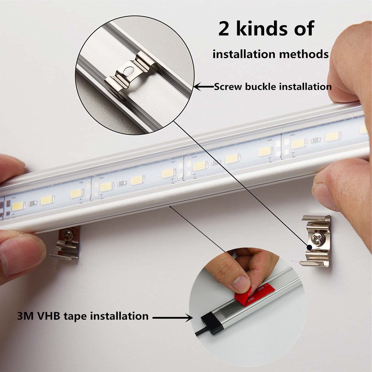 Dimmable LED Under Lighting Kit 4pcs Extendable Under Counter