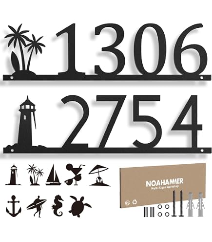 Custom House Number Sign, LED Number Box Personalized Address Plaque LED Light Box Illuminated House Sign Address Number Sign Door Sign Lighted Number Sign Decor