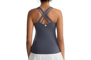 RUNNING GIRL Tank top with Built in Bra for Women,Compression Shirts Crisscross Back Workout Yoga Tops