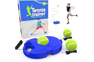 CHEGIF Tennis Trainer Rebound Ball with 3 String Balls, Solo Tennis Training Equipment for Self-Pracitce,Portable Tennis Practice Training Tools for Adults, Kids, Beginners Sport Exercise