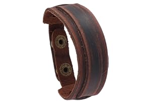 Edgda Punk Rock Adjustable Buckle Wristband Pu Leather Cuff Bracelet