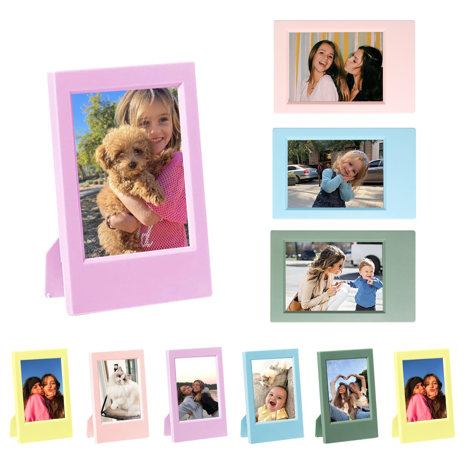 Photo 1 of CAIYOULE Mini Picture Frame for Instax Mini 12/11/EVO/SE/8/7+/99 3'' Film-Colorful for Polaroid 2.15x3.4 Photo Frame (10 Pack)