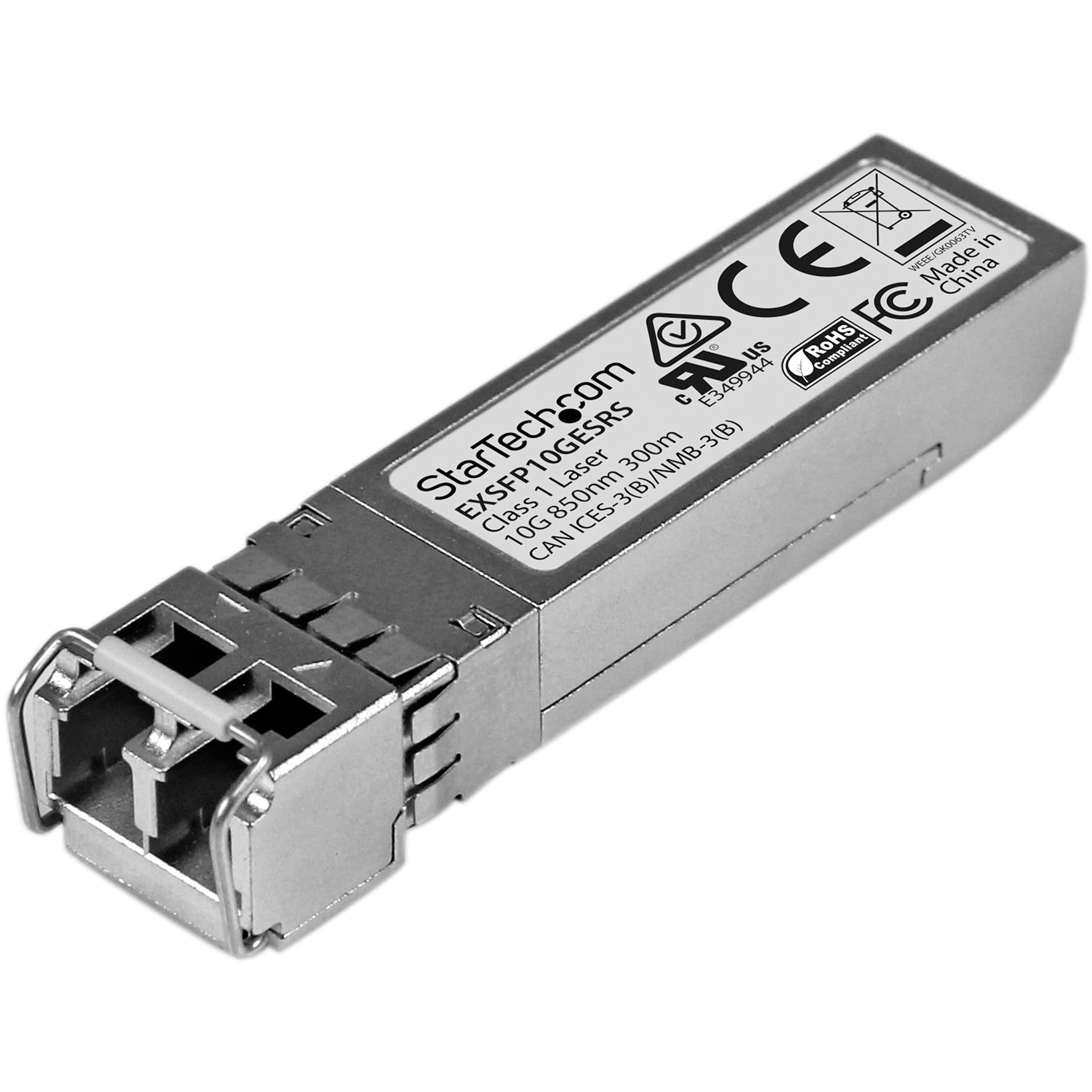 StarTech.com Juniper EX-SFP-10GE-SR Compatible SFP+ Module - 10GBASE-SR - 10GbE Multimode Fiber MMF Optic Transceiver - 10GE Gigabit Ethernet SFP+ - LC 300m - 850nm - DDM (EXSFP10GESRS)