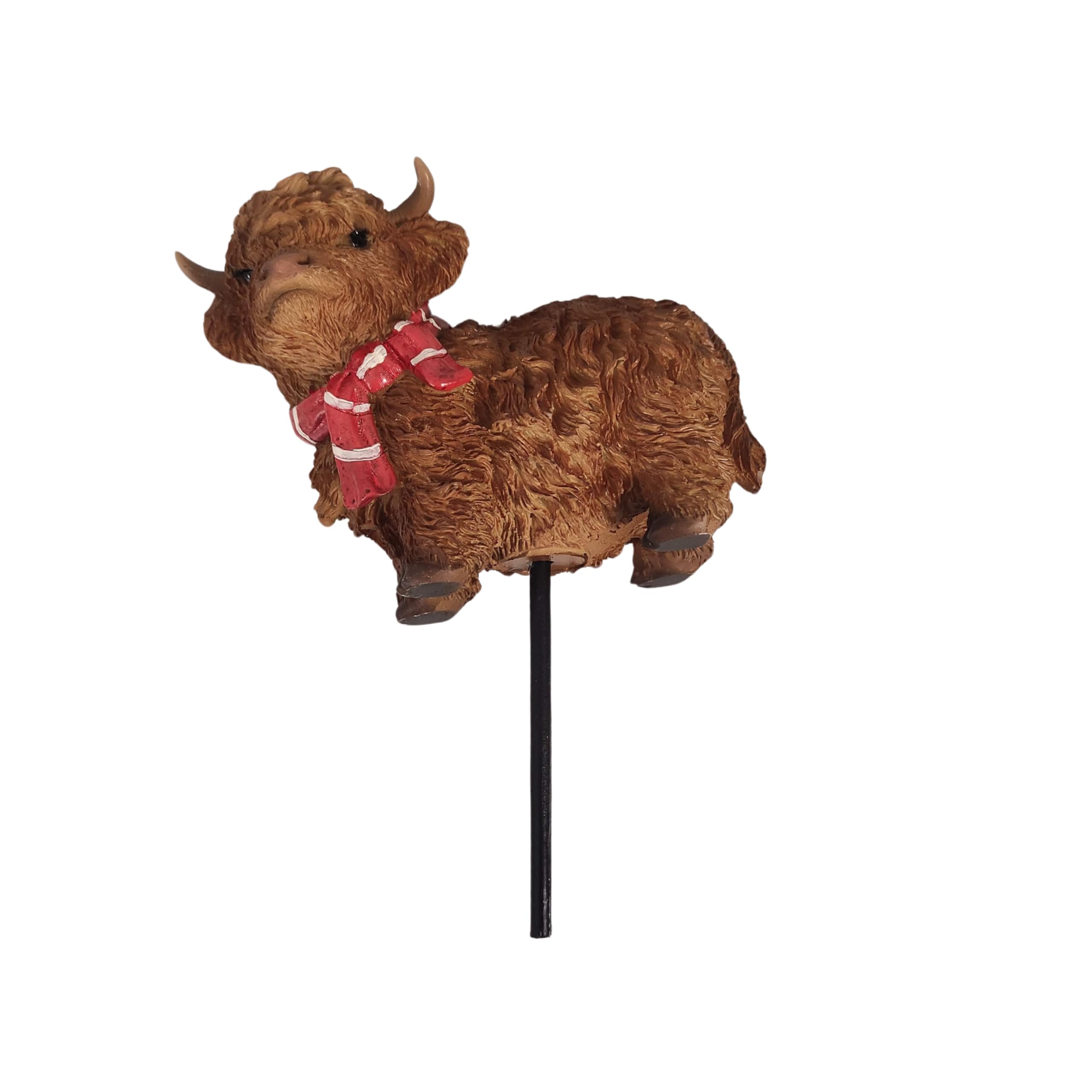 Vivid Arts - Highland Cow with Red Scarf - Plant Pal